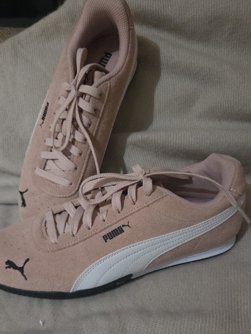 Puma Women's Suede Sneaker - Dusty Pink with White Formstrip